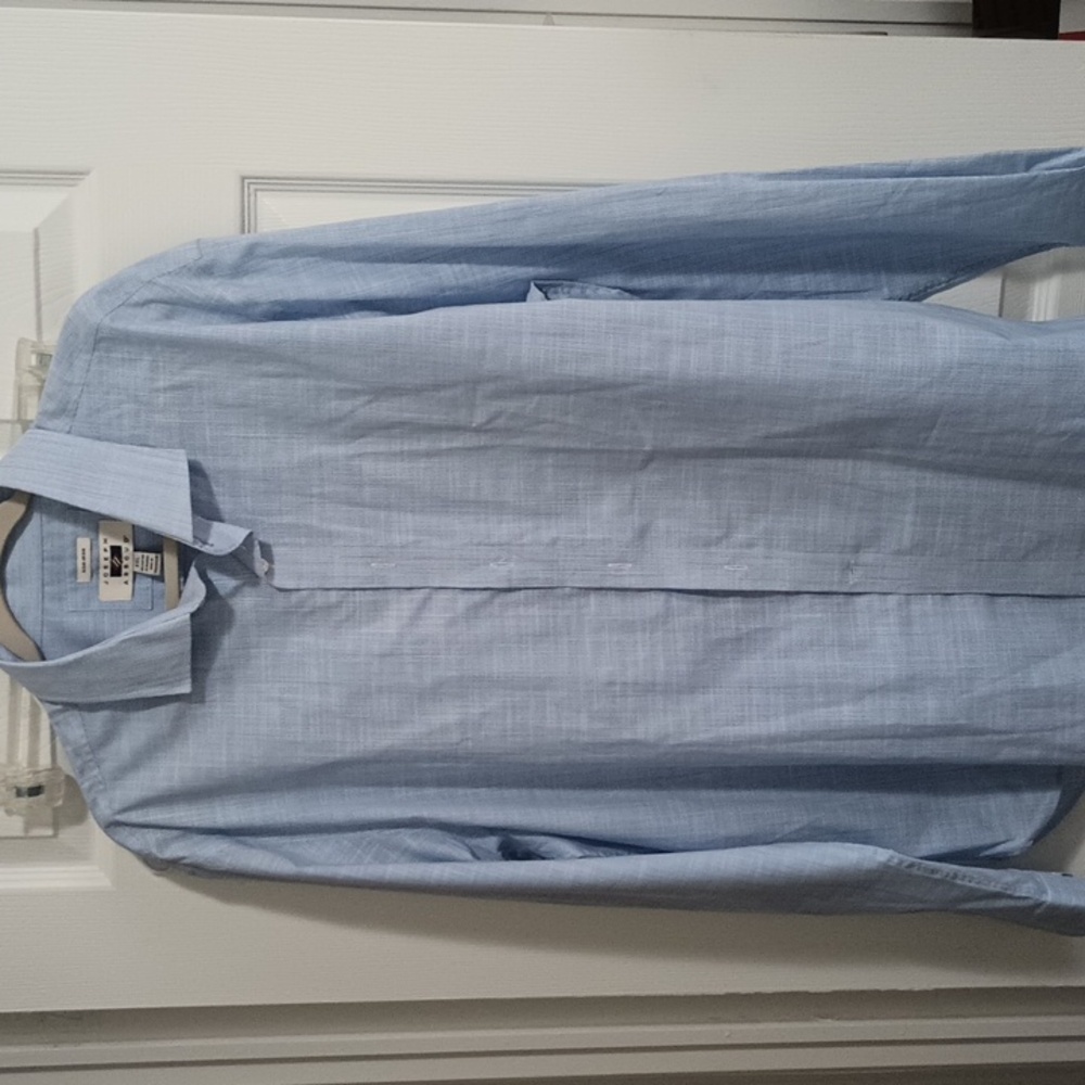 JOSEPH ABBOUD MODERN FIT SPREAD COLLAR MINI CHECK DRESS SHIRT 2XLT STRETCH